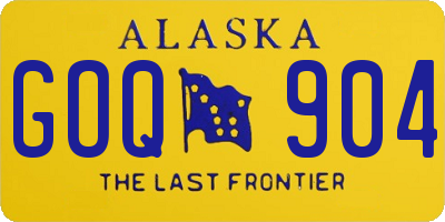 AK license plate GOQ904