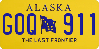 AK license plate GOQ911