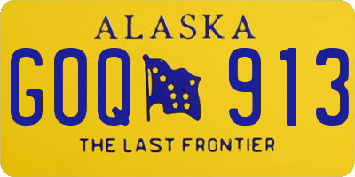 AK license plate GOQ913