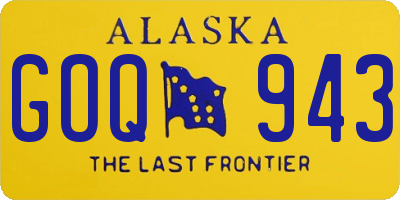 AK license plate GOQ943