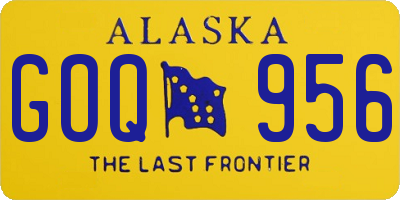 AK license plate GOQ956