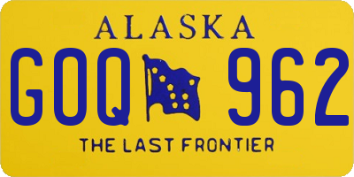 AK license plate GOQ962