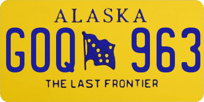 AK license plate GOQ963