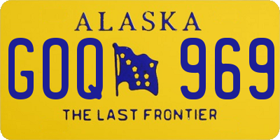 AK license plate GOQ969