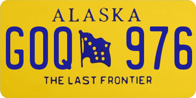 AK license plate GOQ976