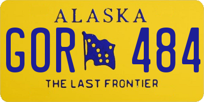 AK license plate GOR484