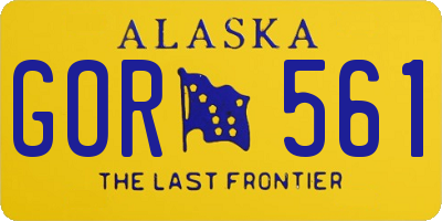 AK license plate GOR561