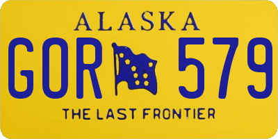 AK license plate GOR579