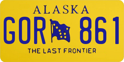 AK license plate GOR861