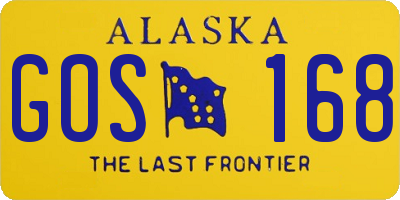AK license plate GOS168