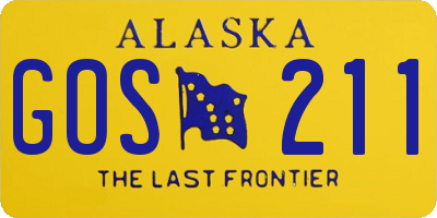 AK license plate GOS211