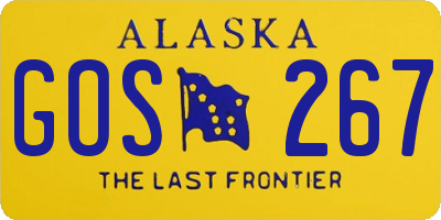 AK license plate GOS267