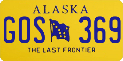 AK license plate GOS369
