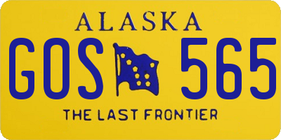 AK license plate GOS565
