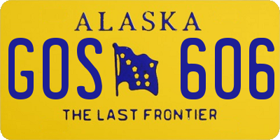AK license plate GOS606
