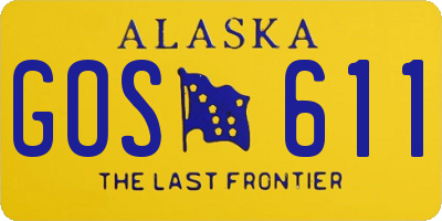 AK license plate GOS611