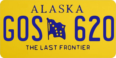 AK license plate GOS620