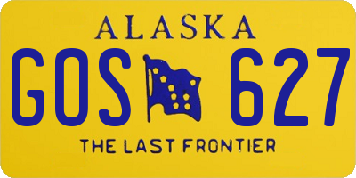 AK license plate GOS627