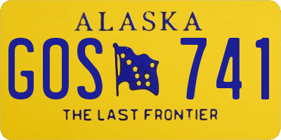 AK license plate GOS741