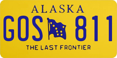 AK license plate GOS811