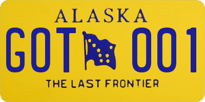 AK license plate GOT001