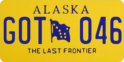 AK license plate GOT046