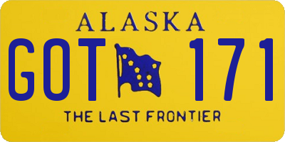 AK license plate GOT171