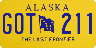 AK license plate GOT211