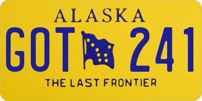 AK license plate GOT241