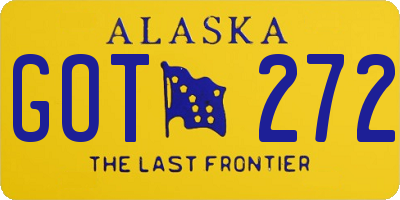 AK license plate GOT272