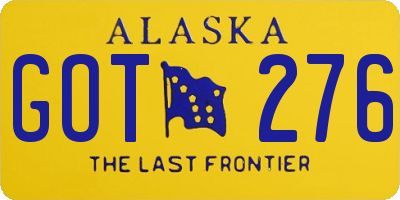 AK license plate GOT276