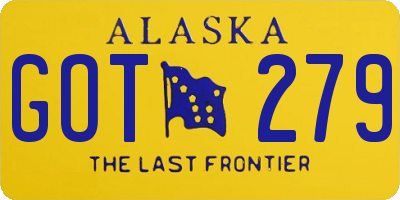 AK license plate GOT279