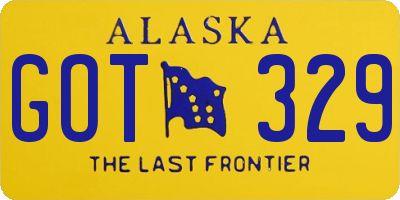 AK license plate GOT329
