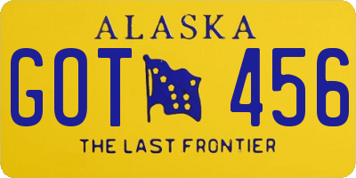 AK license plate GOT456