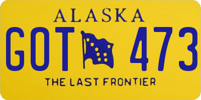 AK license plate GOT473