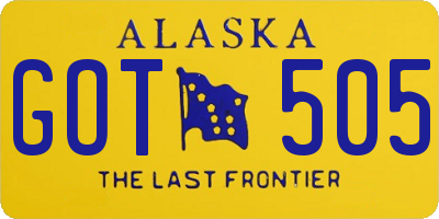 AK license plate GOT505