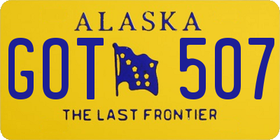 AK license plate GOT507