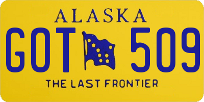 AK license plate GOT509