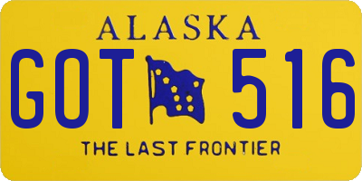 AK license plate GOT516