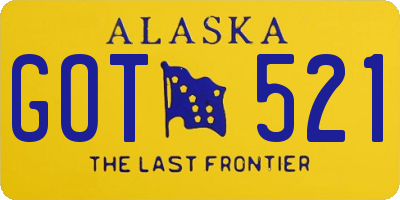 AK license plate GOT521