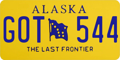 AK license plate GOT544