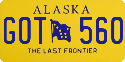 AK license plate GOT560