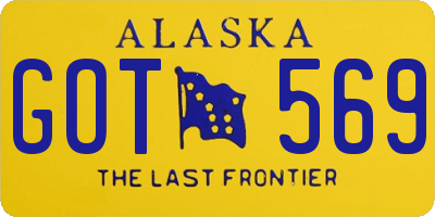 AK license plate GOT569