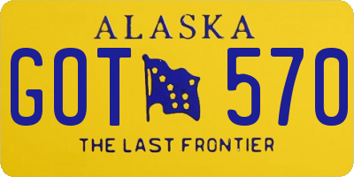 AK license plate GOT570