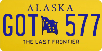 AK license plate GOT577