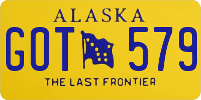 AK license plate GOT579