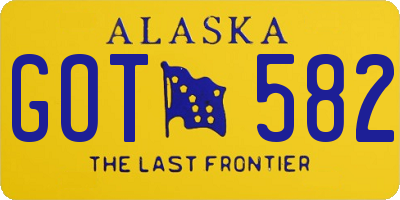 AK license plate GOT582