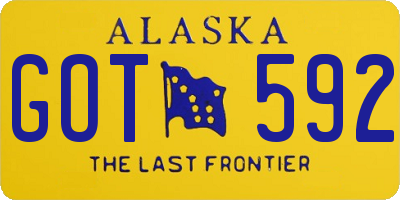 AK license plate GOT592