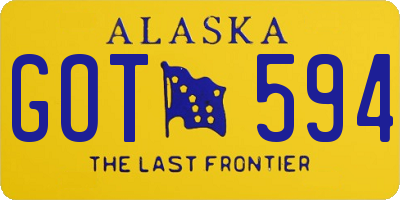 AK license plate GOT594