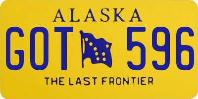 AK license plate GOT596